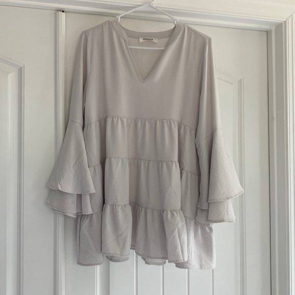 Ruffle sleeve top - Picture 1 of 4